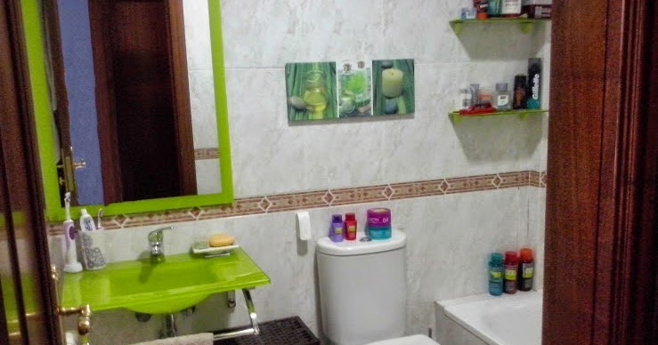 Arantxa Amor decoración.: Un baño en color verde low cost