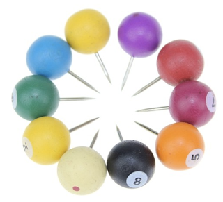  Billiard Push Pins from Infmetry