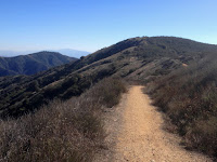 View south toward the north ridge of Summit 3397 from Lower Monroe Road (2N16), Angeles National Forest