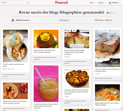 La blogosphère gourmande de Myrtille : recettes sucrées à essayer (sur Pinterest)