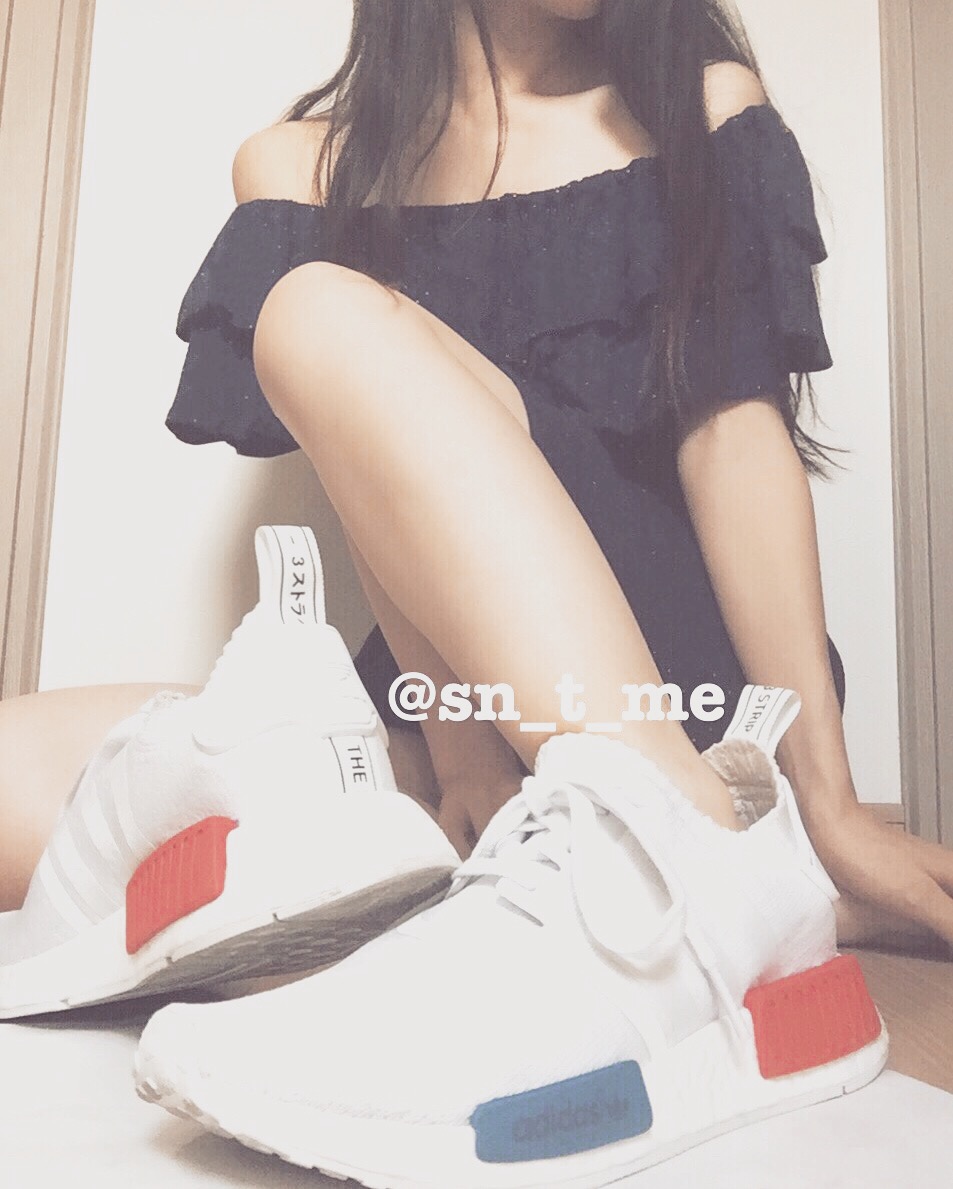 Adidas Originals Nmd R1 Pk アディダスオリジナルス オフショルワンピコーデ 7 8海外発売のnmdサイズ選びについてなど