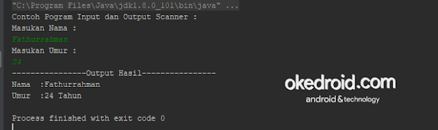 Contoh Aktivitas Input Dan Output Memakai Scanner Di Java - Belajar ...