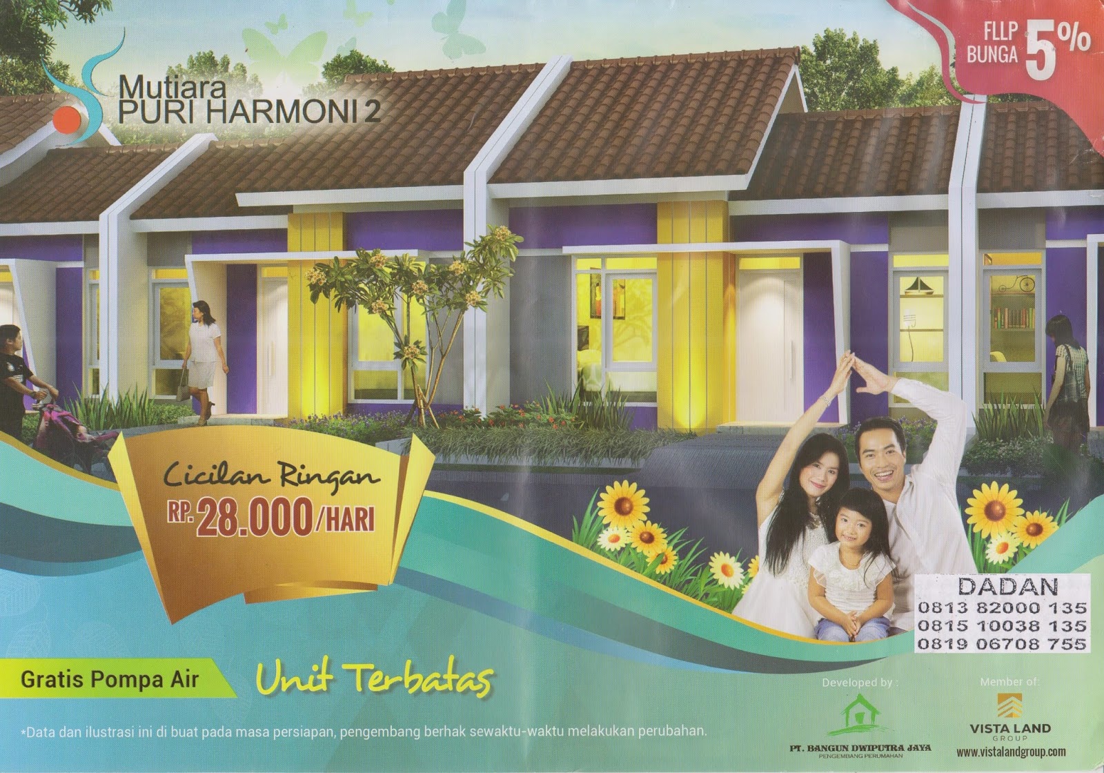 [NEW] MUTIARA PURI HARMONI 2, CICILAN RINGAN, GRATIS POMPA AIR ...