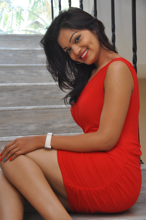Ashwini Telugu Movie Actress in Red Sizzling Photoshoot