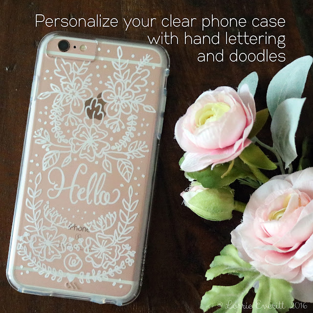 personalize your clear phone case using oil based sharpie markers | Lorrie Everitt Studio