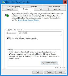 Cara share printer via wifi Cara share printer via wifi