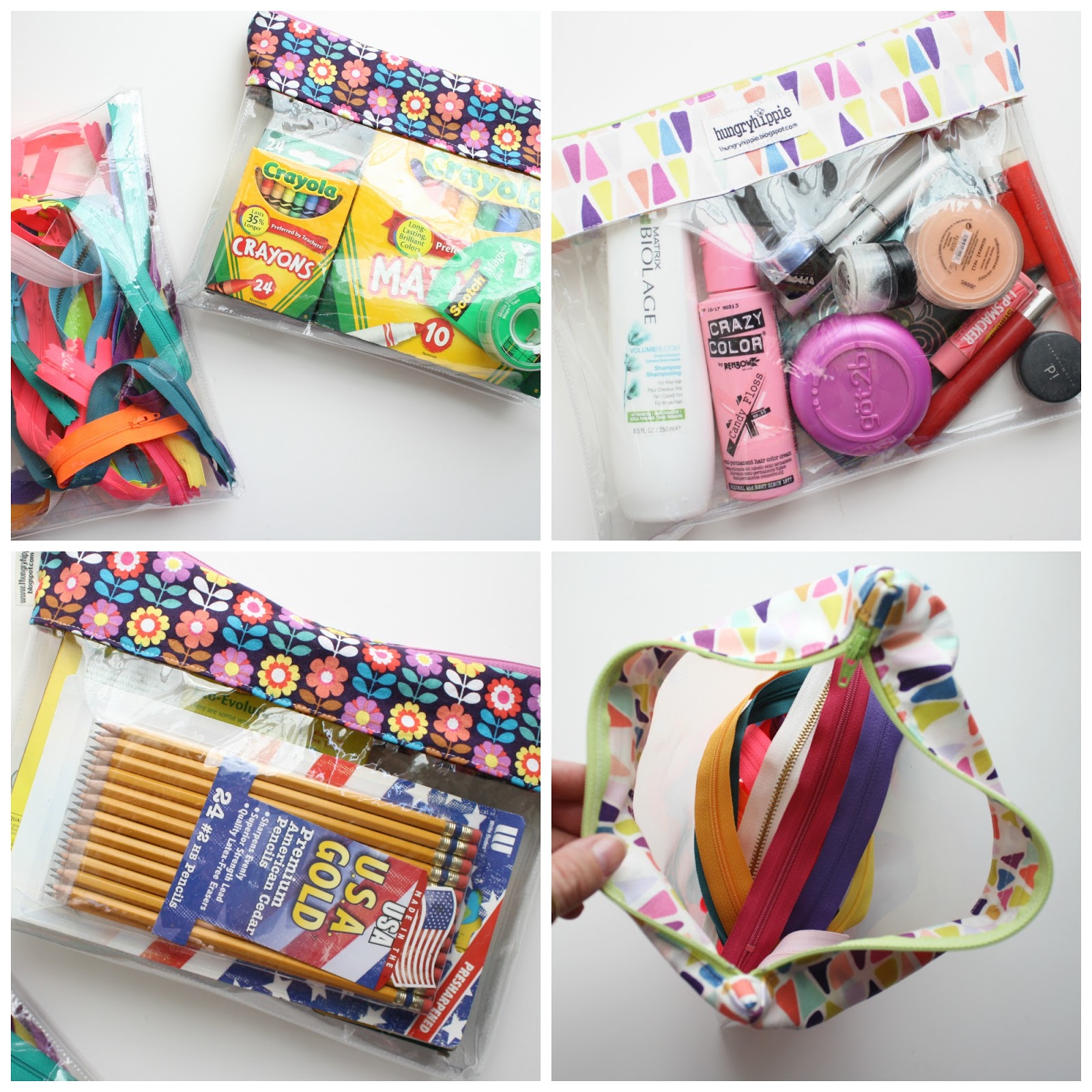 sewhungryhippie How to sew a clear vinyl bag