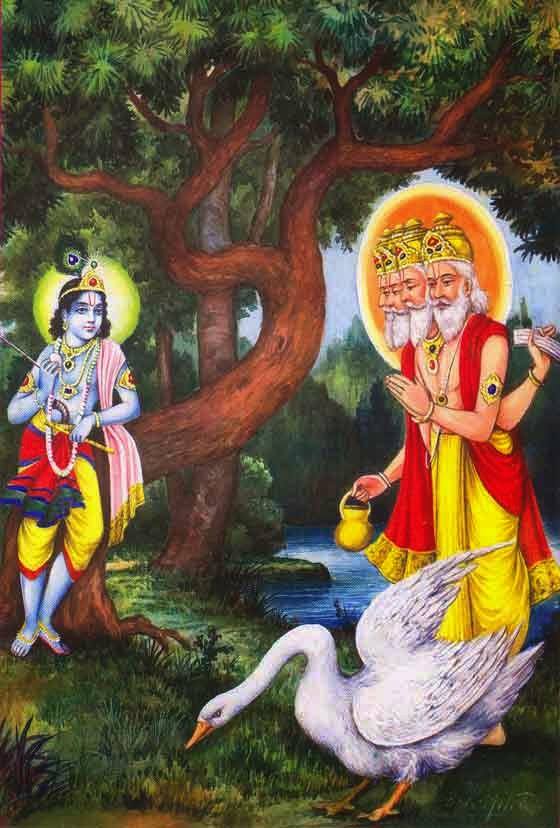 Lord Shri Krishna and Brahmadeva