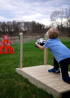 Juegos de madera para niños : catapulta
