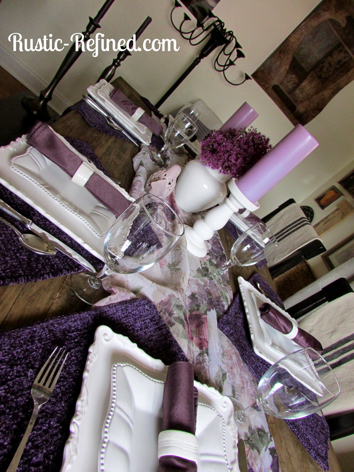 Purple Pinch Tuesday Tablescape
