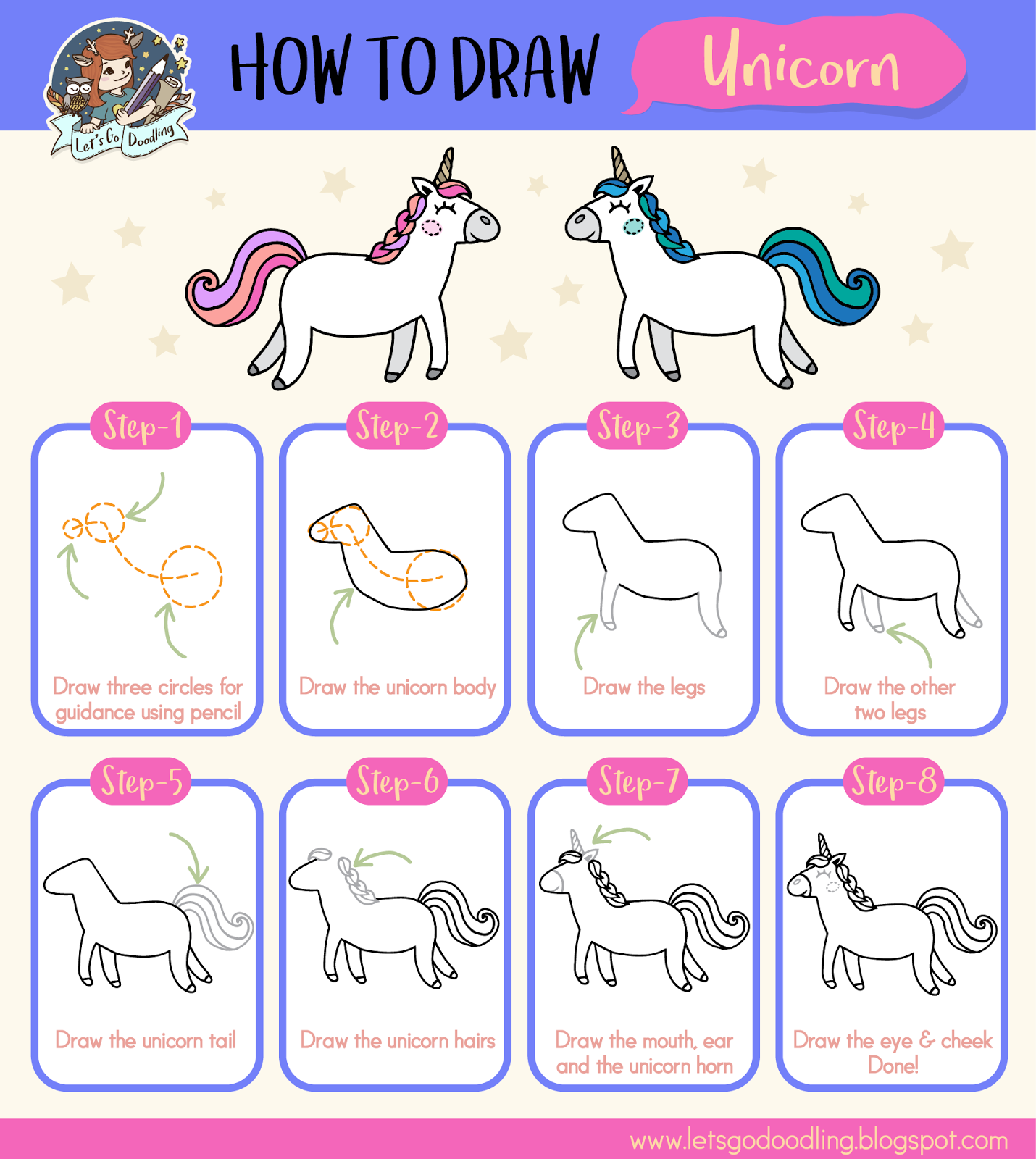 How To Draw Unicorn - Easy Step By Step Drawing Tutorial