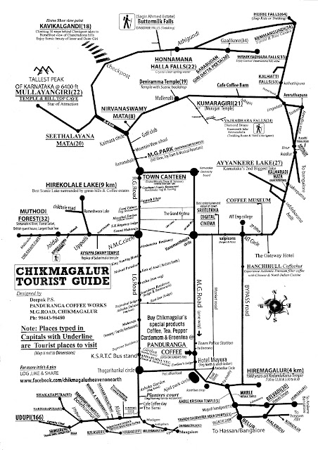 Chikmagalur Map by Deepak Panduranga Coffee Works