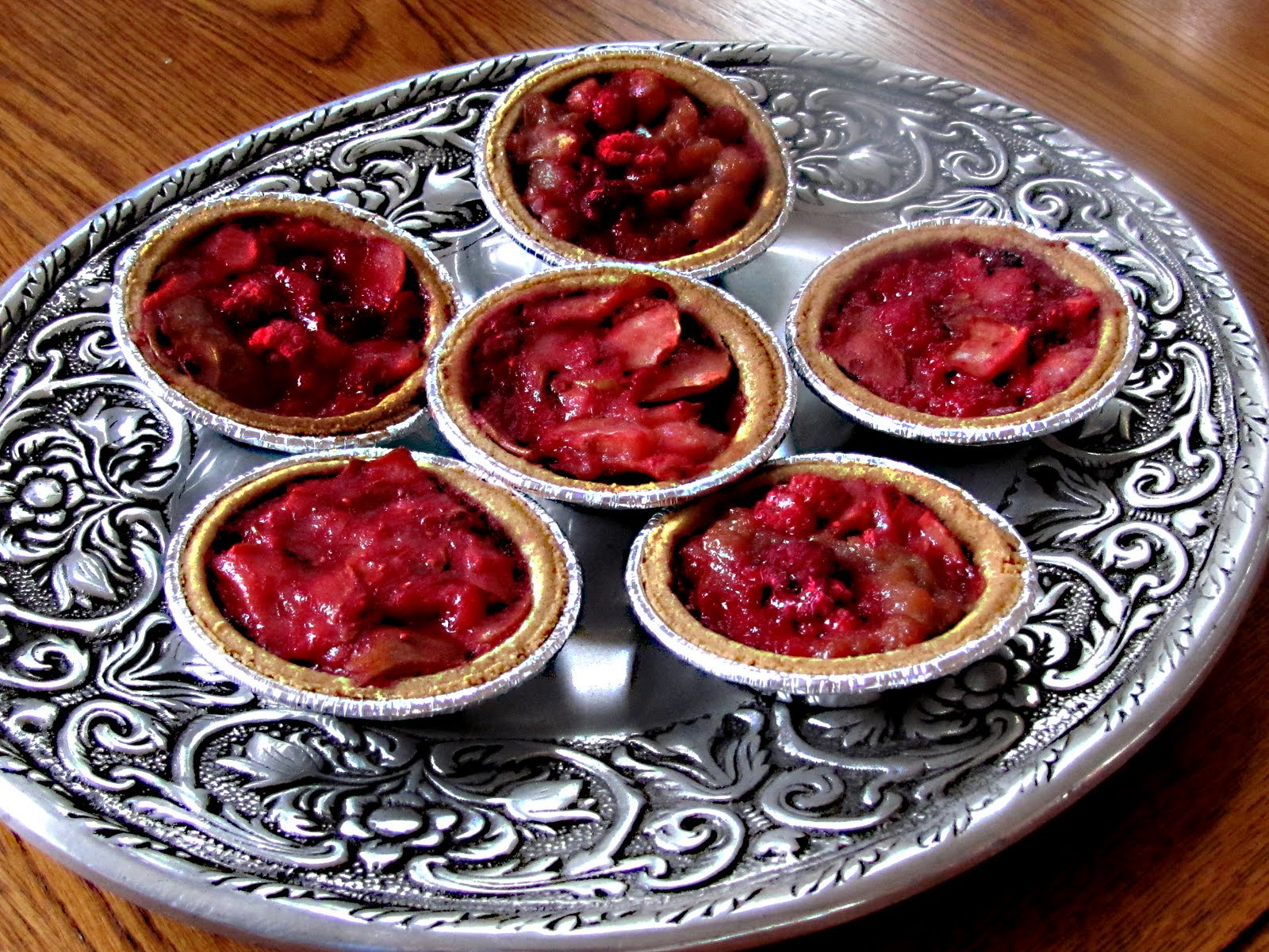 Mulch off, ornamentals planted: Raspberry Pear Tarts featuring Apple Sauce