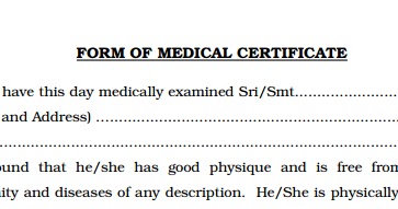medical certificate format for livestock inspector psc medical certificate form