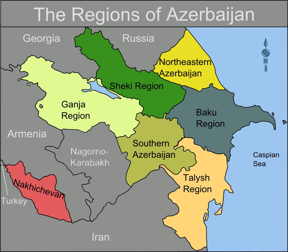 Mappa di Azerbaijan Regione | Europa Mappa Regione Citta Mappa di Azerbaijan Regione | Europa Mappa Regione Citta