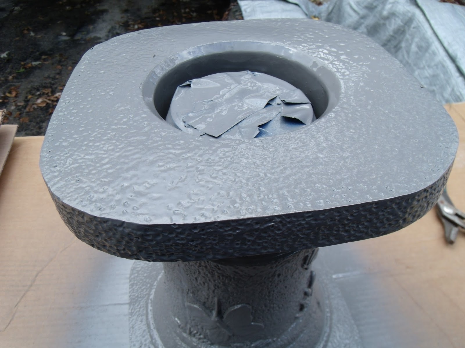 Gear Acres at Top of the Hill Spray Painting to Look Like Granite