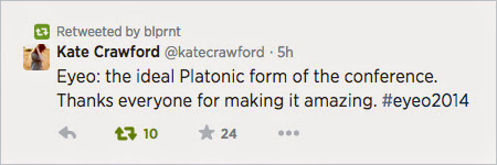 A tweet from Kate Crawford