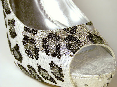 wedding swarovski crystal bling shoes sparkle glamourous teal black blue