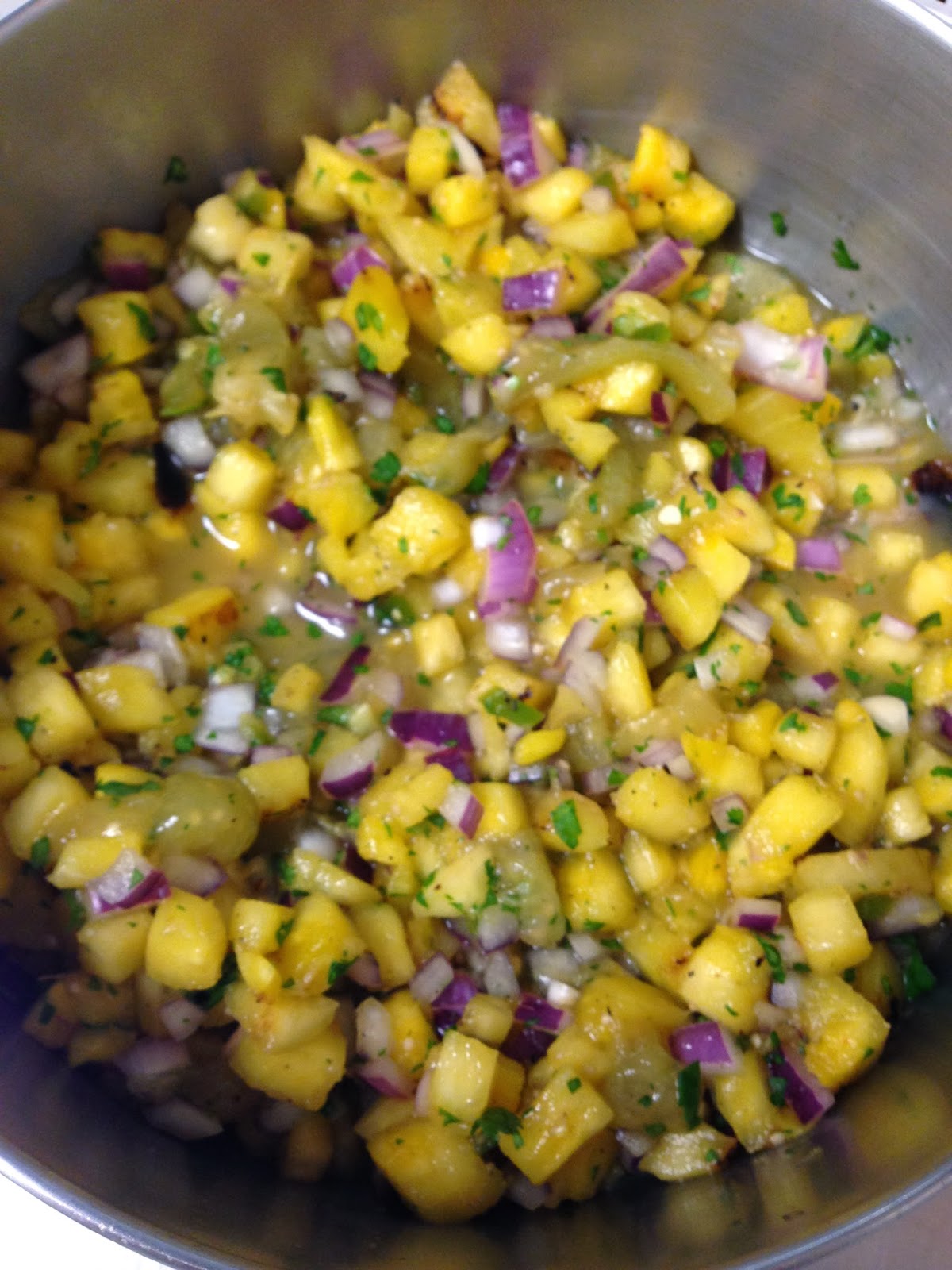 The Dough Boys Kitchen Grilled PineappleTomatillo Salsa