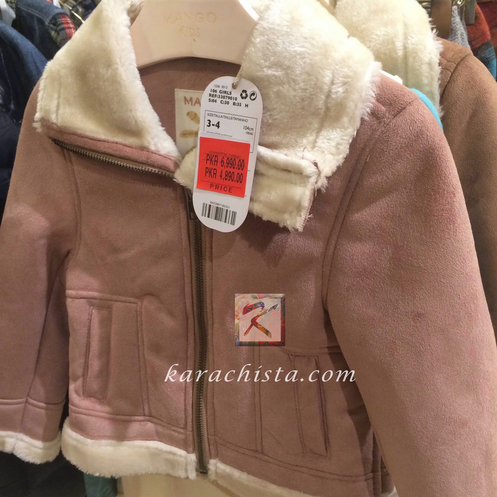 pink girls sheepskin jacket