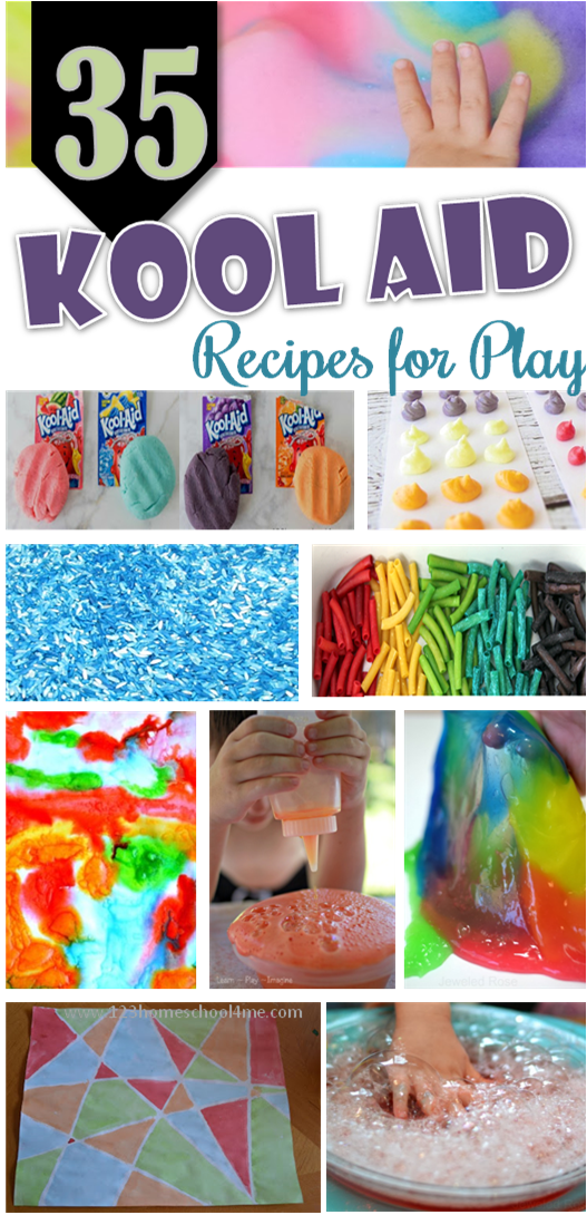 35 Ways for kids to Play with Kool Aid