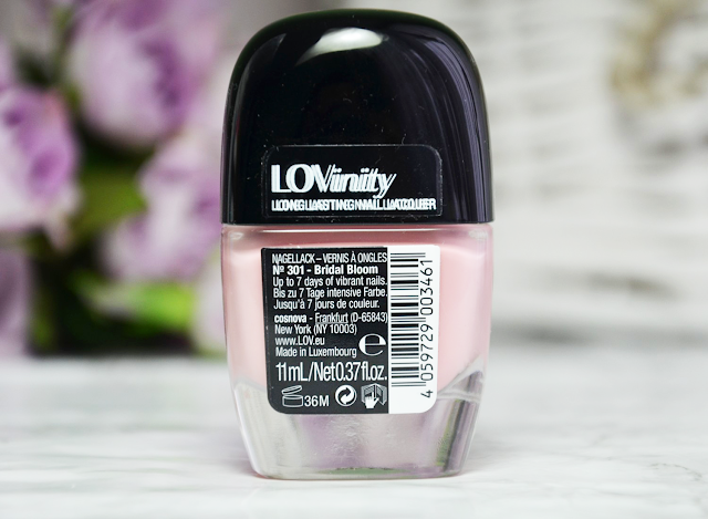 L.O.V Cosmetics LOVinity Long Lasting Nail Lacquer 301 Bridal Bloom