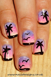 nail tropical ombre designs nails sunset easy short christine