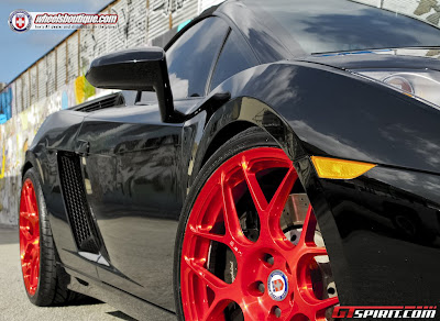 Lamborghini Gallardo Spyder with Brushed Red HRE Wheels 6