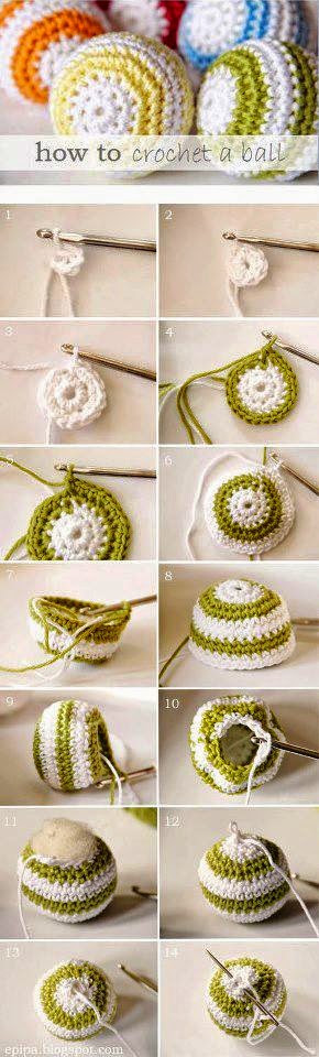 Cómo tejer una pelota al crochet - paso a paso