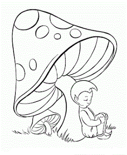 desenho de cogumelo para pintar