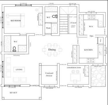 1918 Sqft Budget 3 Bedroom Modern Villa With Courtyard And Free Plan Kerala Home Planners 1918 Sqft Budget 3 Bedroom Modern Villa, Courtyard House Plans Kerala