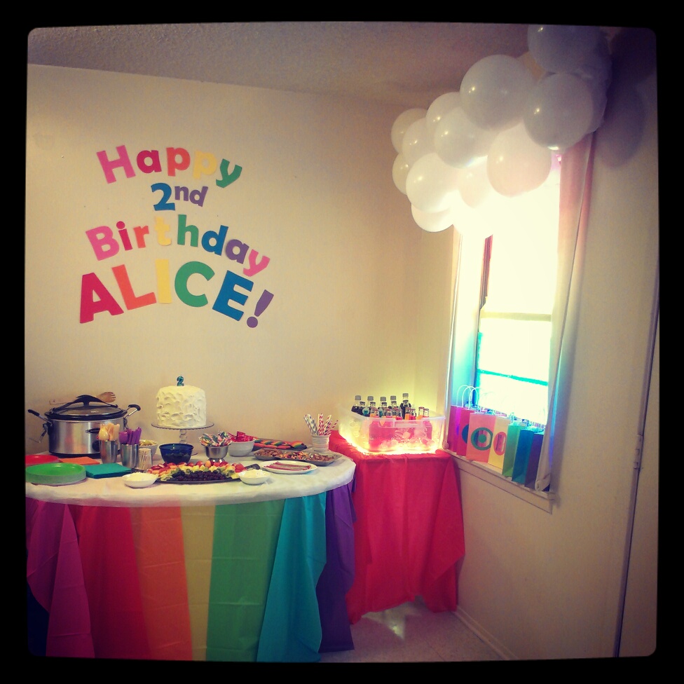 a work in progress... Rainbow Party Decorations