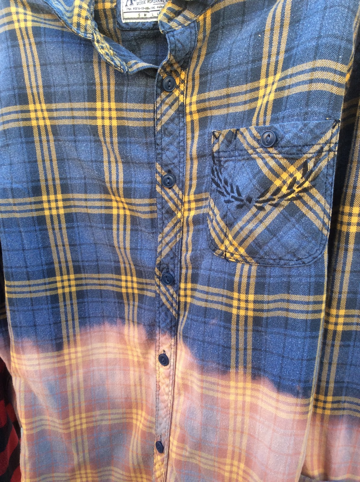 Fresh Vintage by Lisa S How to Upcycle Flannel Shirts with Bleach and