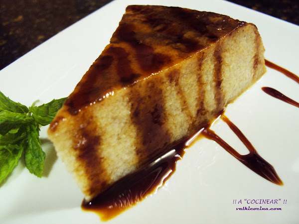 Flan de plátano al microondas