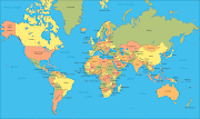 Projeção Cilíndrica de Mercartor (world map)