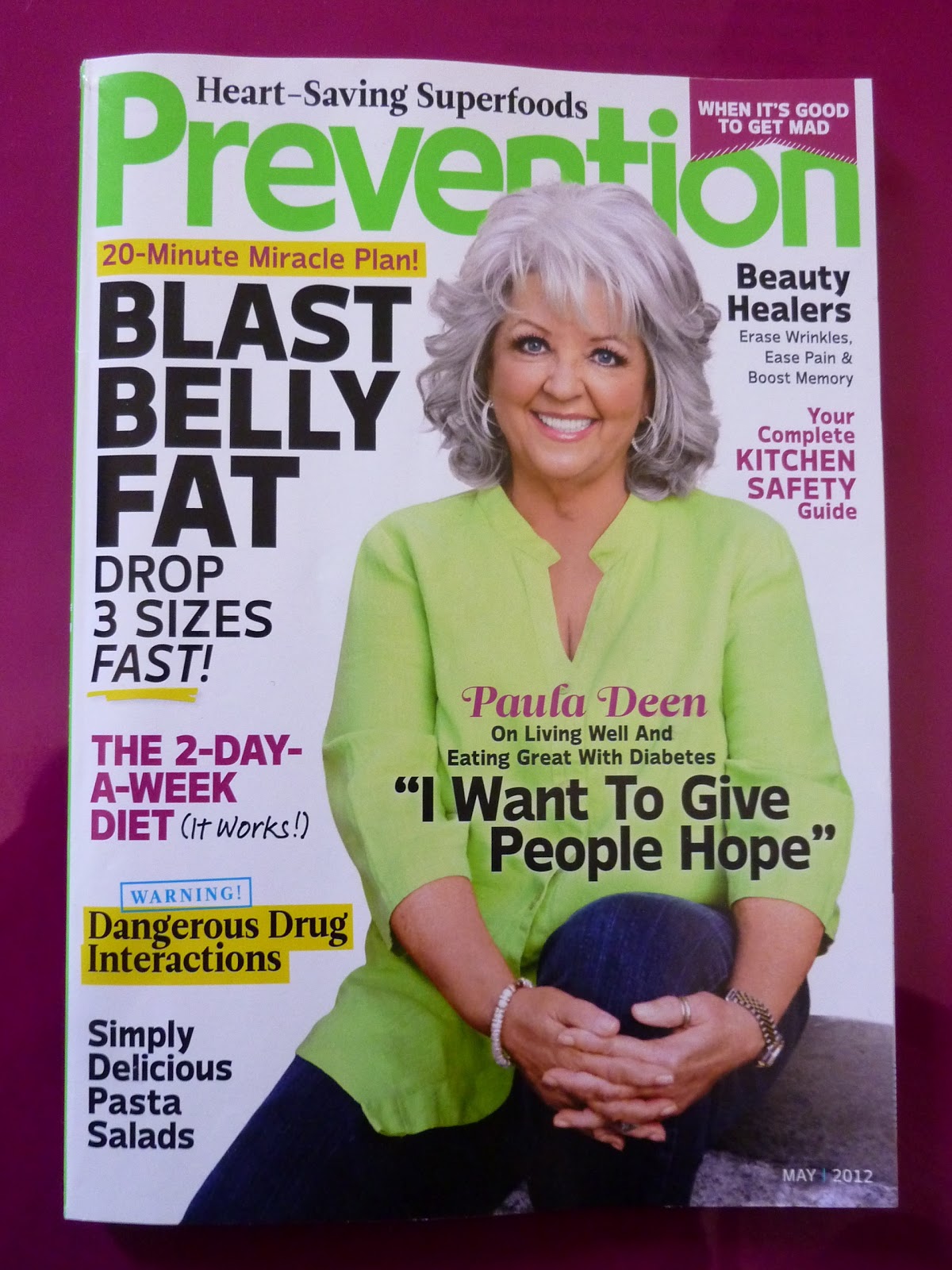 Foods For Long Life Paula Deen's Interview In Prevention Magazine