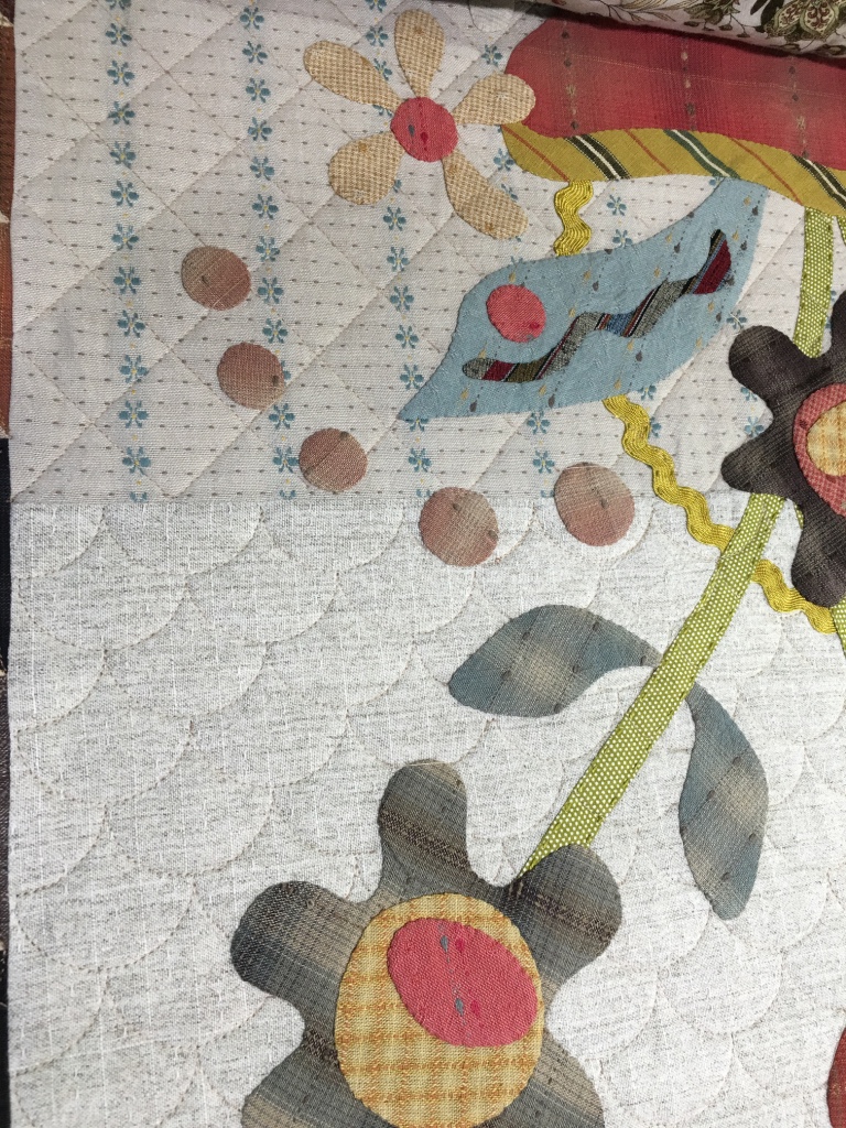 Appliqué and Pieced Quilts. Both quilts quilted on my Gammill long