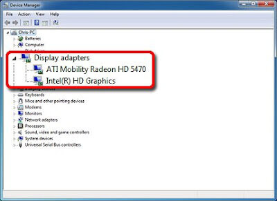 display adapter not showing up in device manager