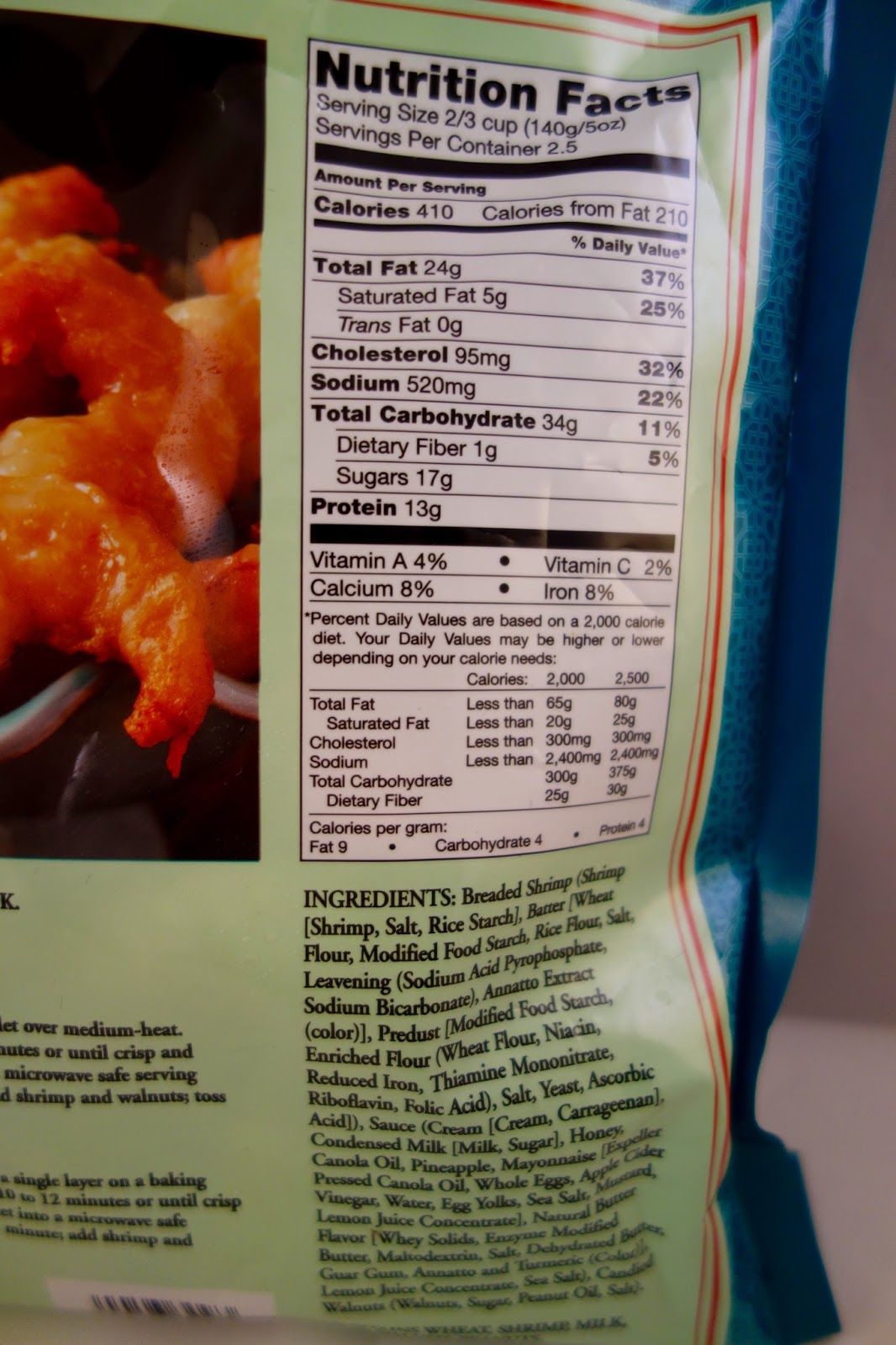 Trader Joe S Honey Walnut Shrimp Nutrition Facts