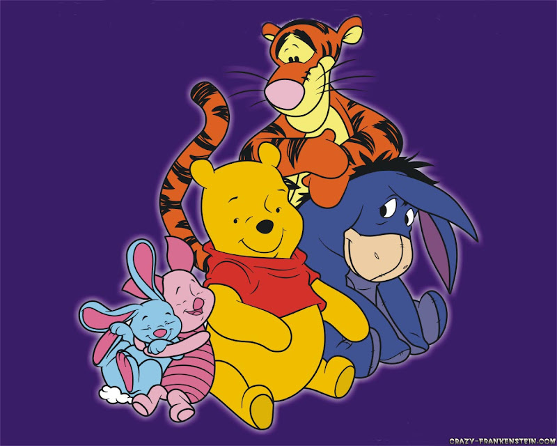 Winnie The Pooh and Friends Clipt Art Wallpaper title=