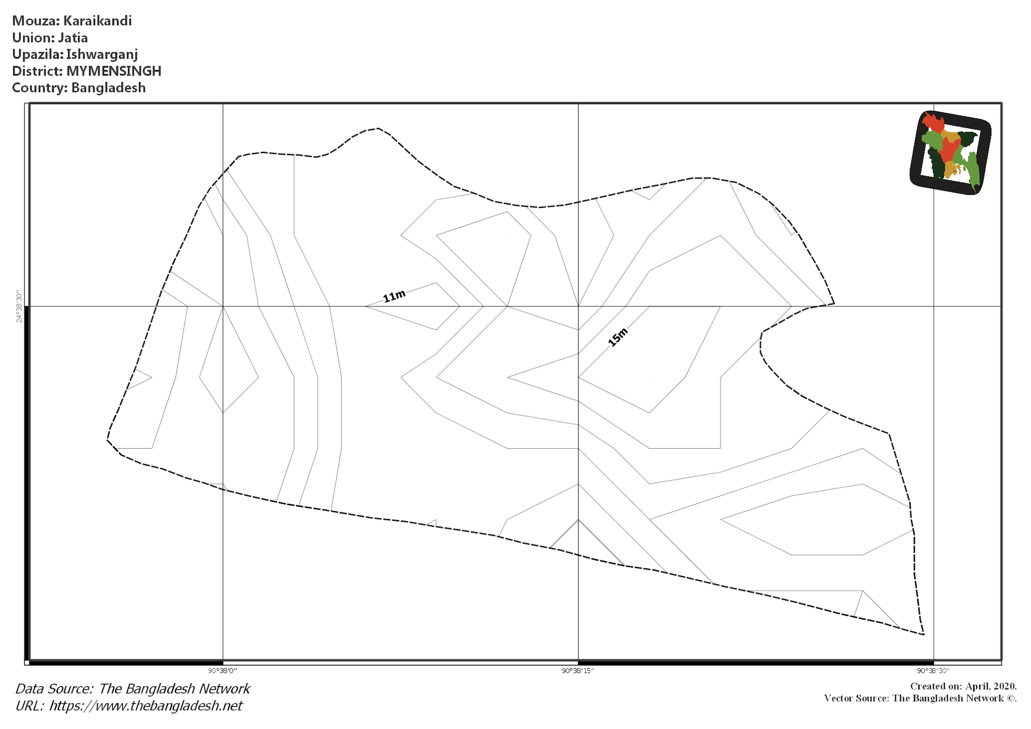 Map of Karaikandi Mouza of Ishwarganj Upazila, MYMENSINGH Map of Karaikandi Mouza of Ishwarganj Upazila, MYMENSINGH, Bangladesh.