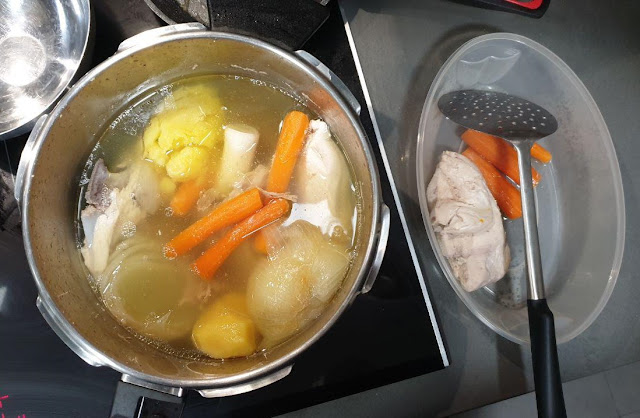 BLW: Caldo de pollo y verduras en 30 minutos