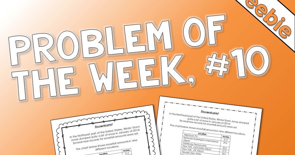 Middle School Math Moments (and more!) Problem of the Week 10