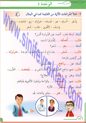 8. Sınıf Arapça Meb Yayınları Çalışma Kitabı Cevapları Sayfa 62