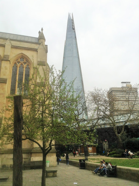Southwark Cathedral and the shard, London photo by modern bric a brac