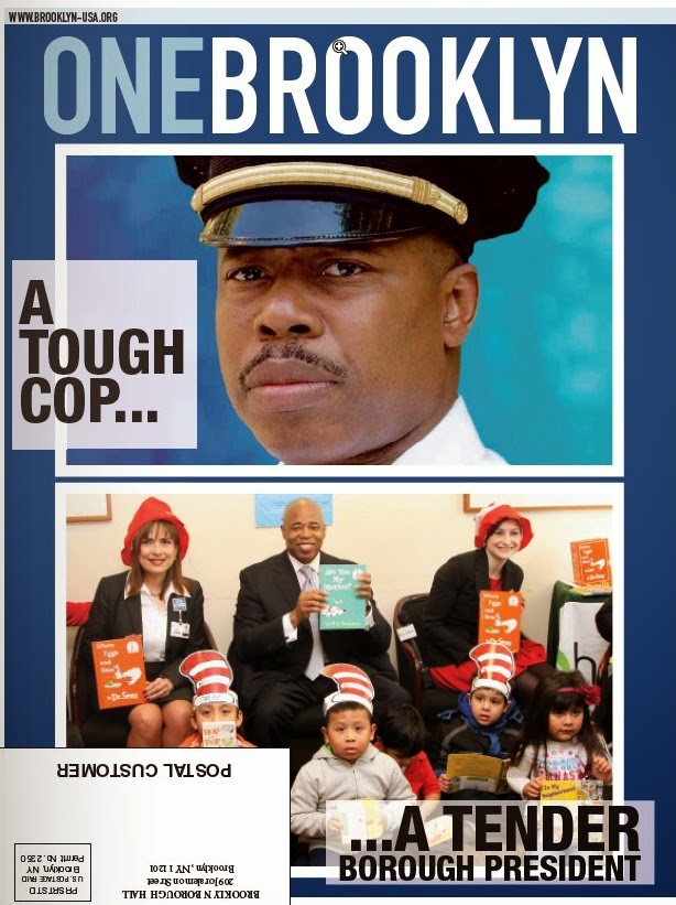 In new Borough President's selfpromotional newsletter, Forest City buys the back page