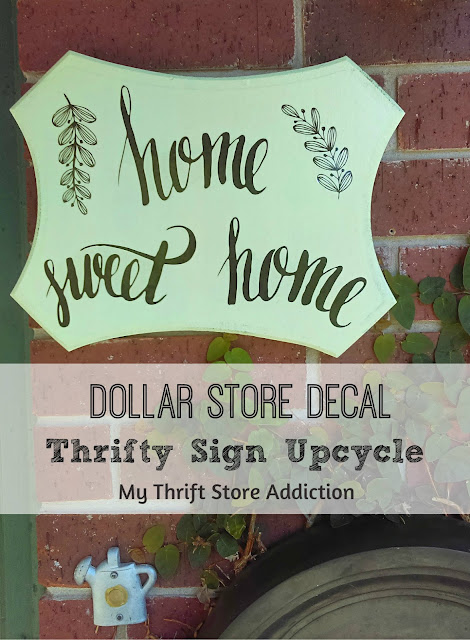 dollar store decal thrifty sign upcycle 