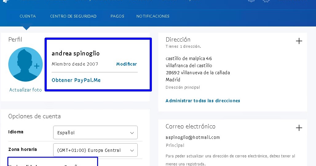 Paypal Leaked Accounts Register in 2007 Country Spain