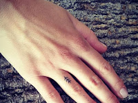 Simple Palm Tree Tattoo Finger