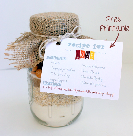 Mason Jar Chocolate Chip Cookie & Free Printable - DIY Playbook
